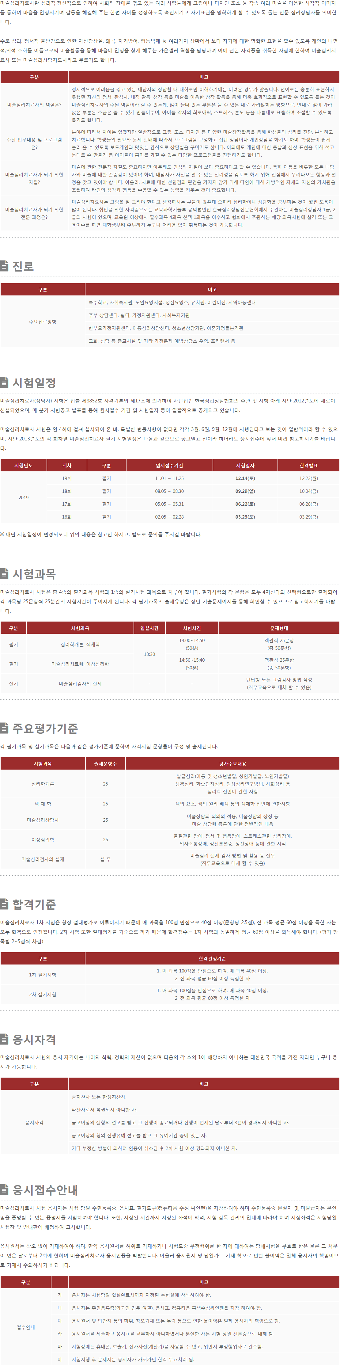 미술심리상담사 자격증